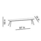 You and Me 87 Inch Bench