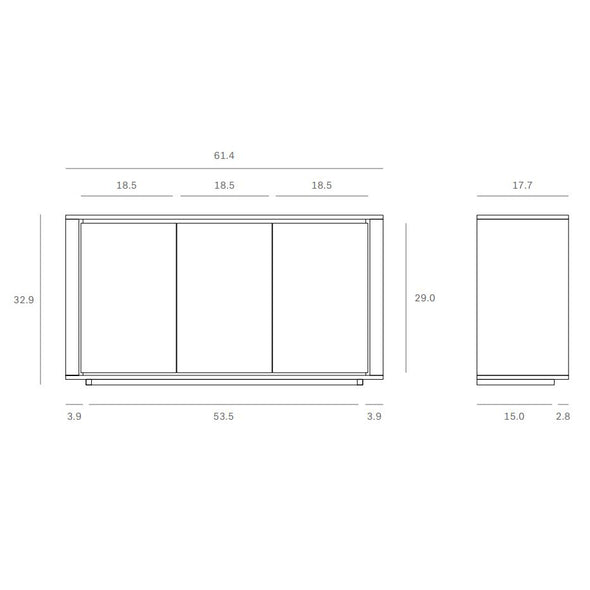 Shadow 3-Door Sideboard