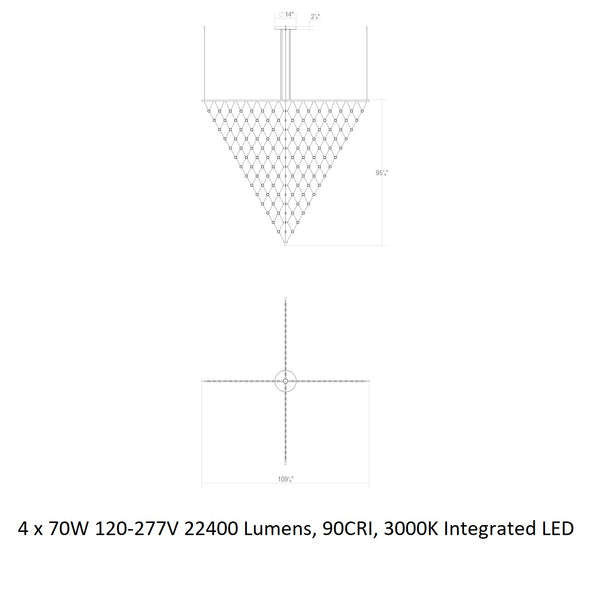Constellation Galaxy Matrix Arrow LED Pendant Light
