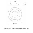 Offset LED Flush Mount