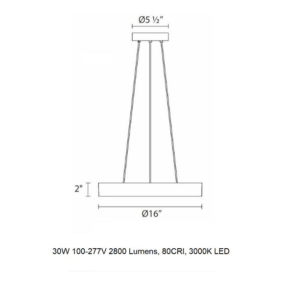 Pi LED Pendant Light
