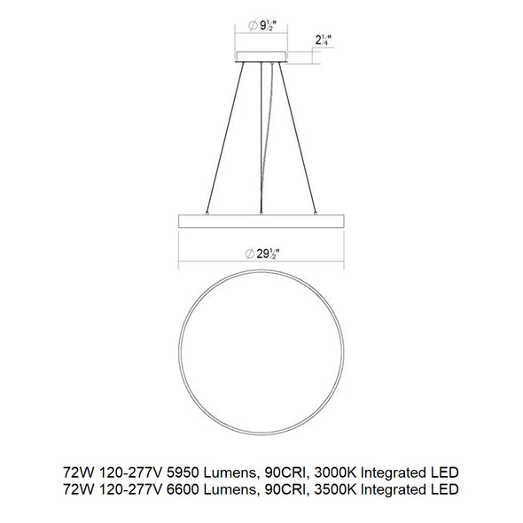 Pi LED Pendant Light