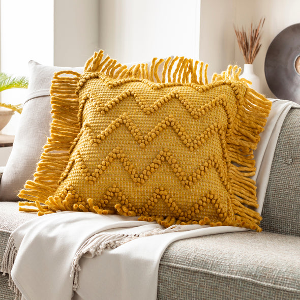 Hylia Hand-Woven Fringe Pillow