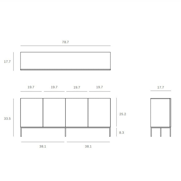 Tabwa 4-Door Sideboard