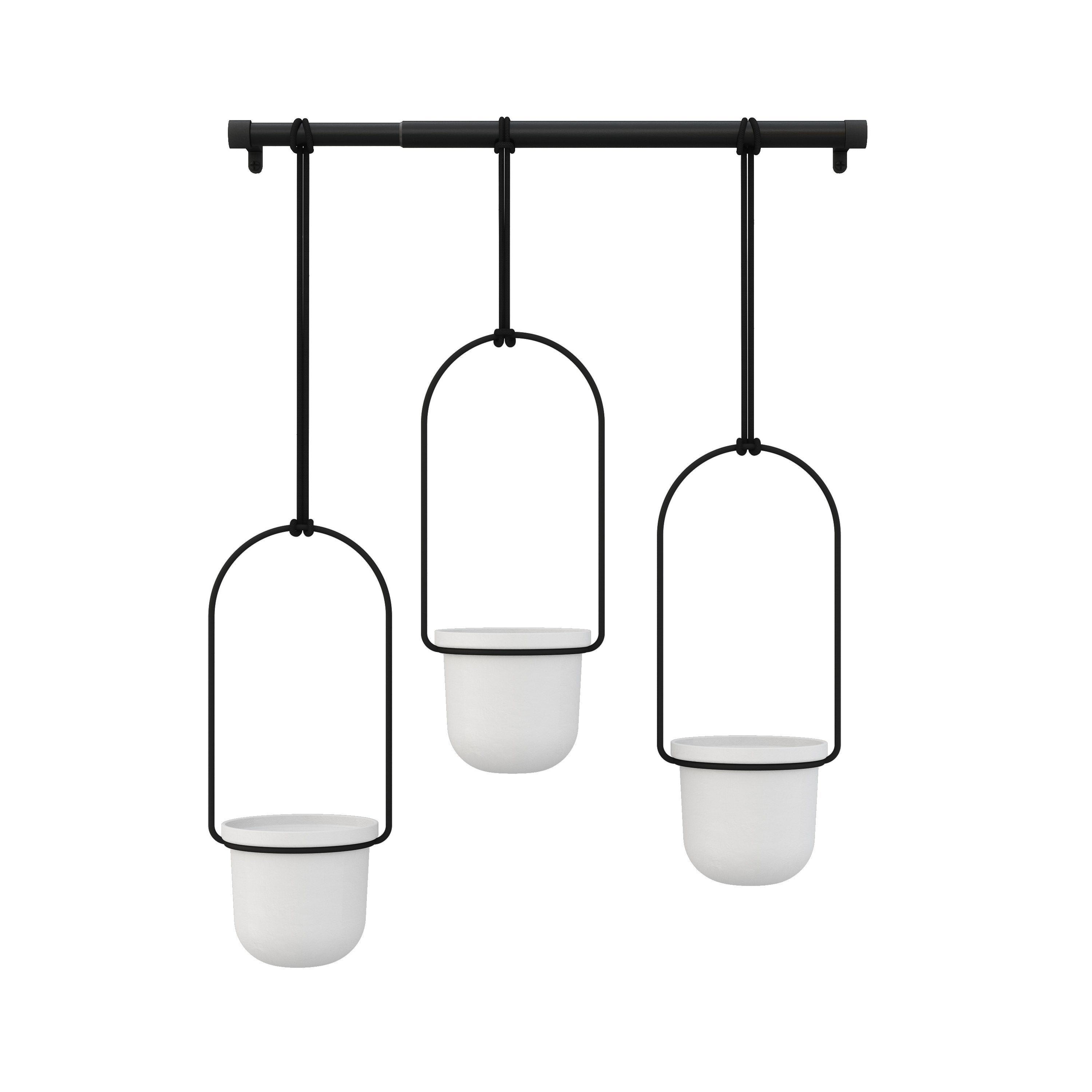umbra ora grow light planter Triflora Hanging Planter White/Black