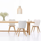 Lily Dining Chair with Wood Base