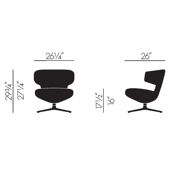 Petit Repos Swivel Lounge Chair