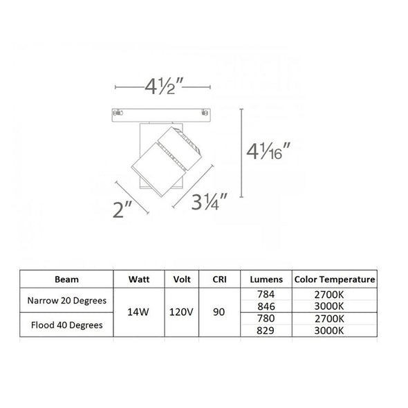 14W Exterminator II 90CRI Monopoint Luminaire