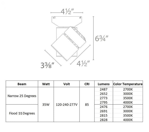 35W Exterminator II 85CRI Monopoint Luminaire