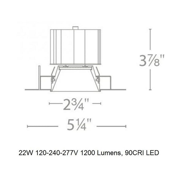 Aether 3.5IN Color Changing Square Trimless Downlight Trim