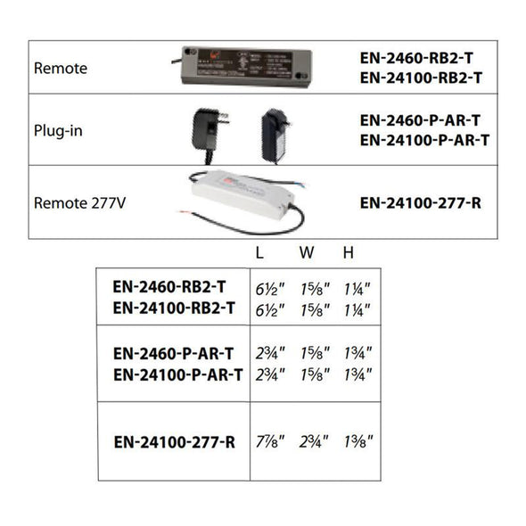 EN-2460-RB2-T Remote Electronic Transformer 24V 60W