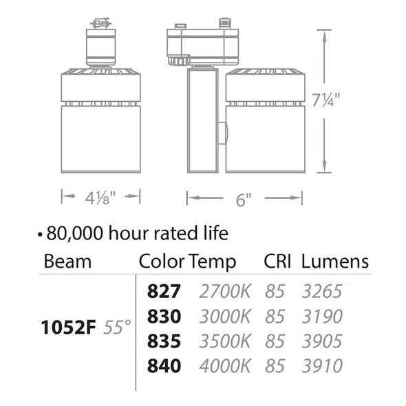 Exterminator II LED 52W Track Head