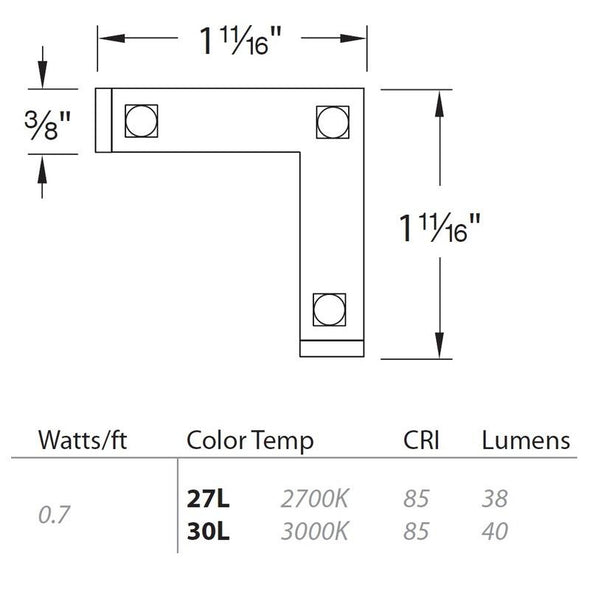 InvisiLED LITE L Connector Tape Light