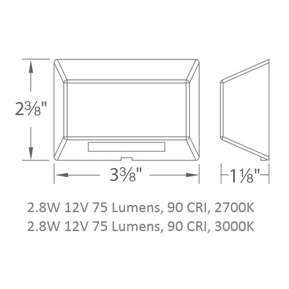 LED 12V Rectangle Deck and Patio Light