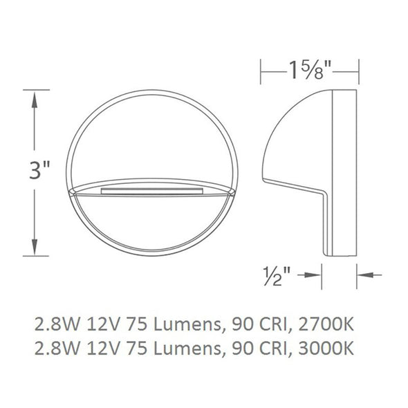 LED 12V Round Deck and Patio Light