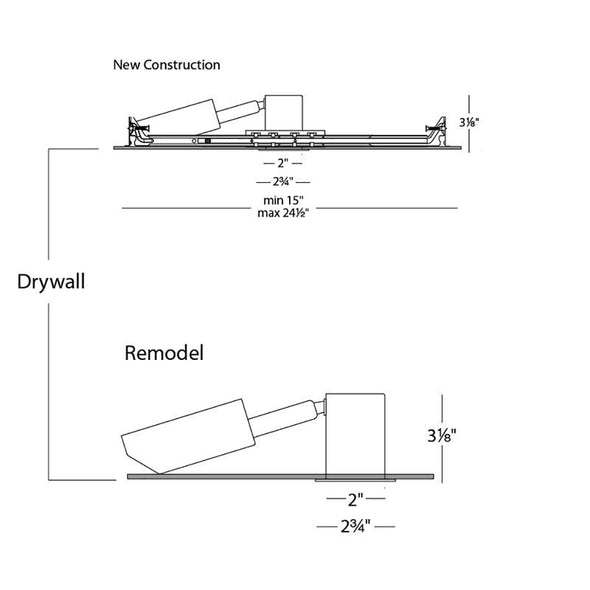 LEDme 1IN Miniature Square Recessed Downlight