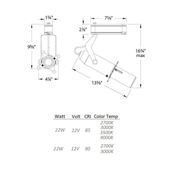 LEDme Framing Projector Track Head