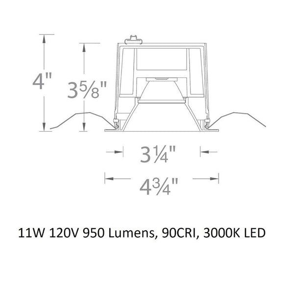 Ocularc Dead Front 3.5IN Round Open Reflector Trim