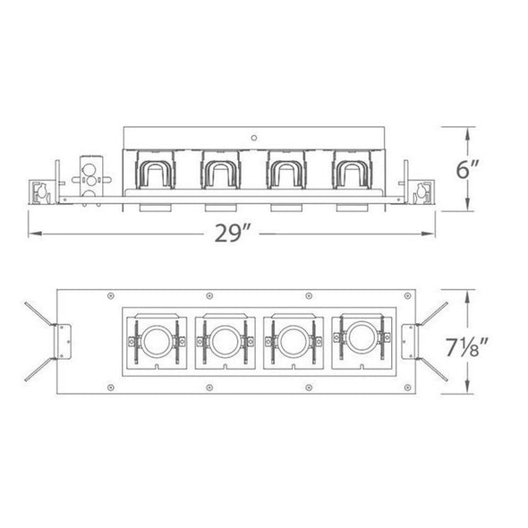 Precision Multiple Spots Four Light Housing