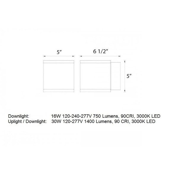 Rubix Square Indoor / Outdoor Wall Light