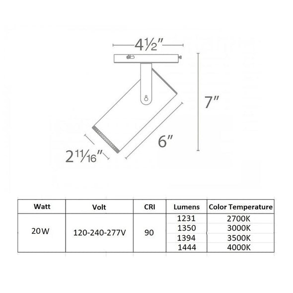 Silo X20 Adjustable Spot Light