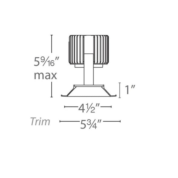 Volta Shallow 4.5IN Square Trimless Downlight Trim