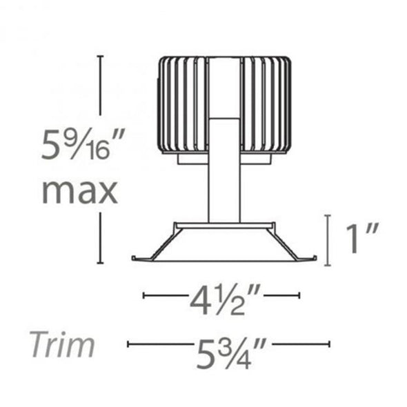 Volta Shallow 4.5IN Square Downlight Trim