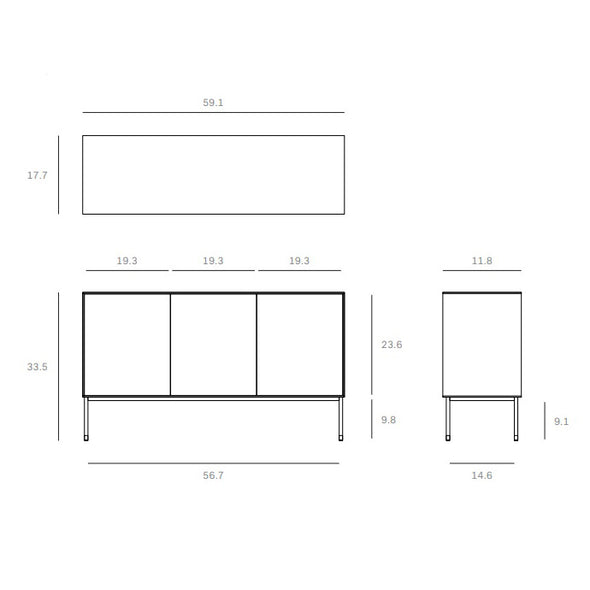 Whitebird 3-Door Sideboard