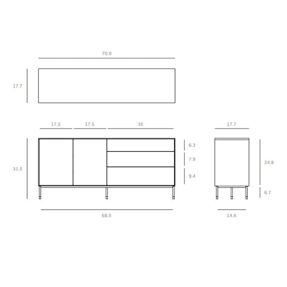 Whitebird 2-Door 3-Drawer Sideboard