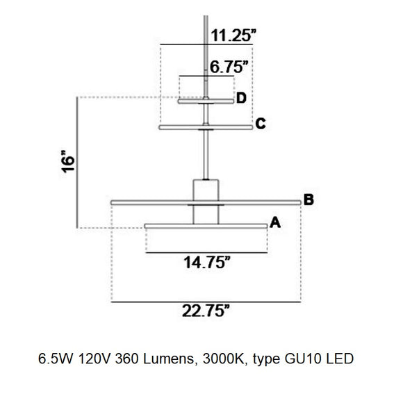 Slizes 4-Layer Modular Pendant Light