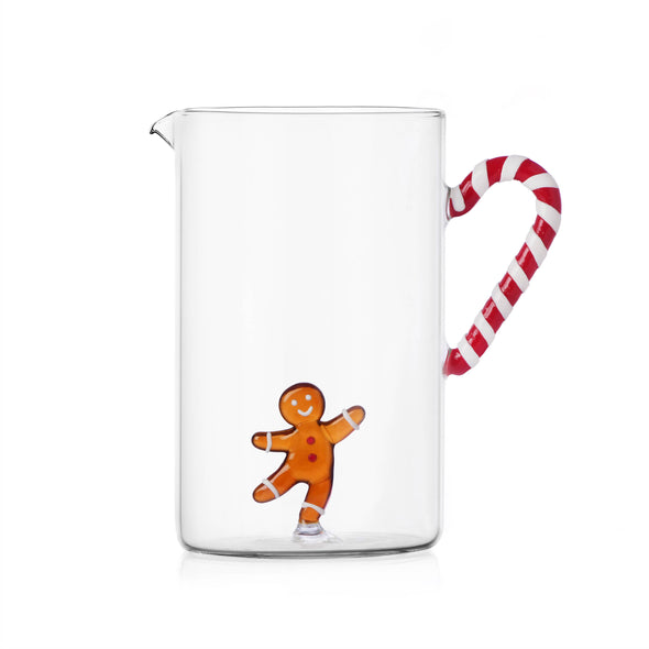 Sweet and Candy Mr Gingerbread Jug with Candy Cane Handle