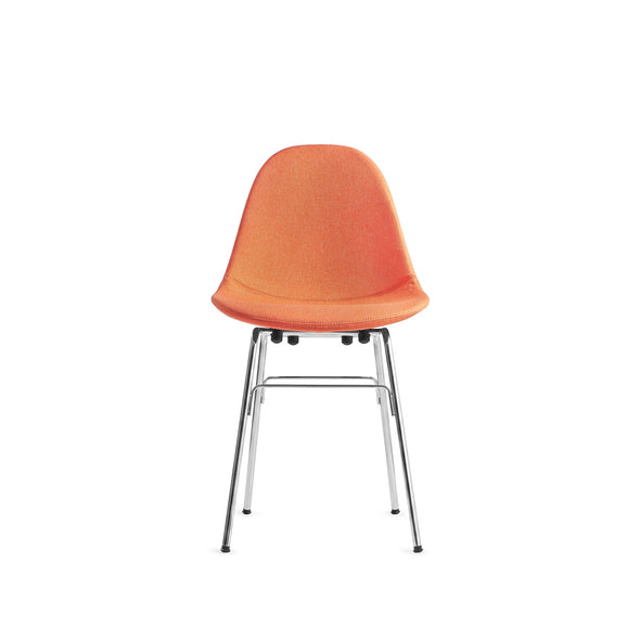 TA Upholstered Side Chair with Metal Base