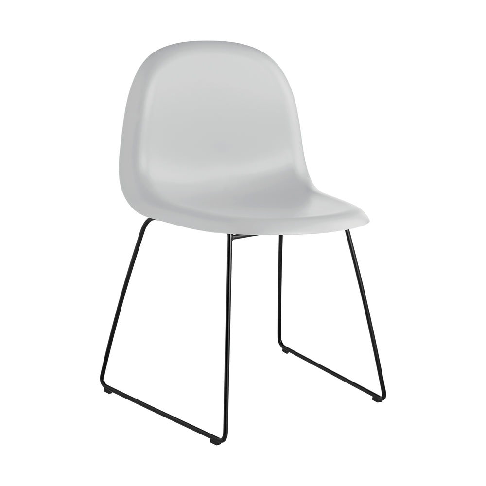 GUBI 3D Non Upholstered Dining Chair - Sledge Base