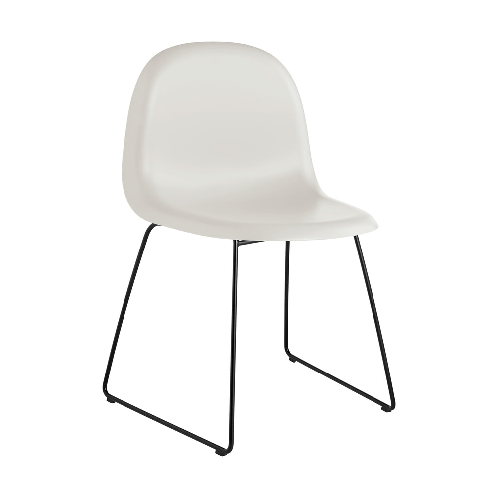 GUBI 3D Non Upholstered Dining Chair - Sledge Base