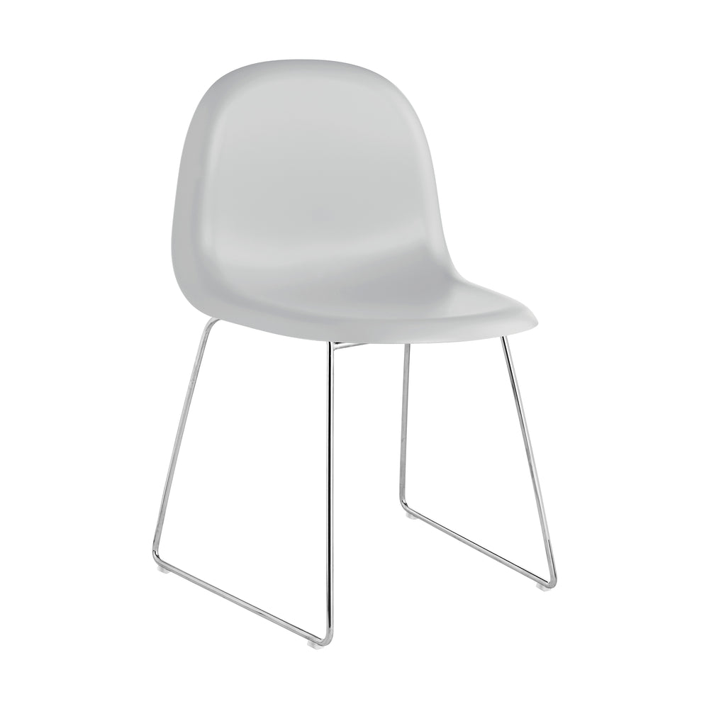 GUBI 3D Non Upholstered Dining Chair - Sledge Base