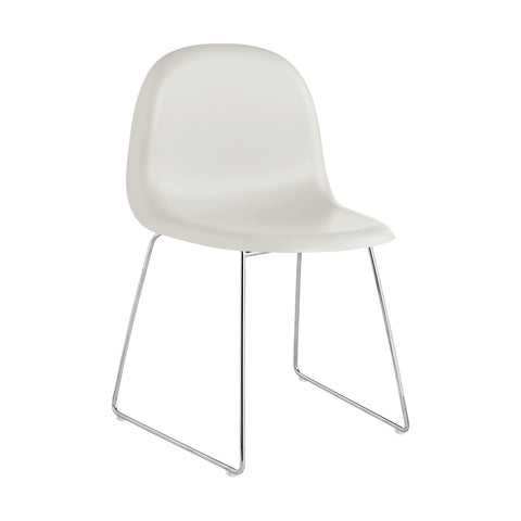 GUBI 3D Non Upholstered Dining Chair - Sledge Base