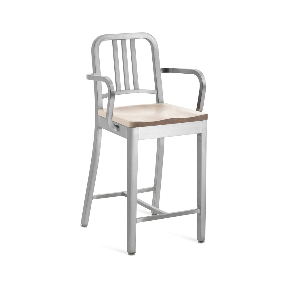 Navy Bar and Counter Stool with Arms