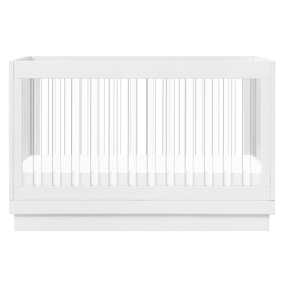Harlow Acrylic 3-in-1 Convertible Crib with Toddler Bed Conversion Kit
