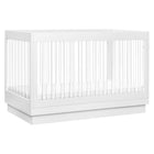 Harlow Acrylic 3-in-1 Convertible Crib with Toddler Bed Conversion Kit