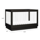 Harlow Acrylic 3-in-1 Convertible Crib with Toddler Bed Conversion Kit