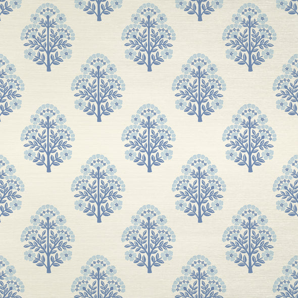 Block Floral Grasscloth Peel and Stick Wallpaper Sample Swatch