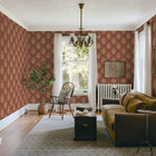 Block Floral Grasscloth Peel and Stick Wallpaper