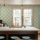 Block Floral Grasscloth Peel and Stick Wallpaper