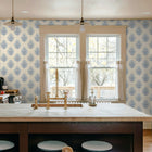 Block Floral Grasscloth Peel and Stick Wallpaper