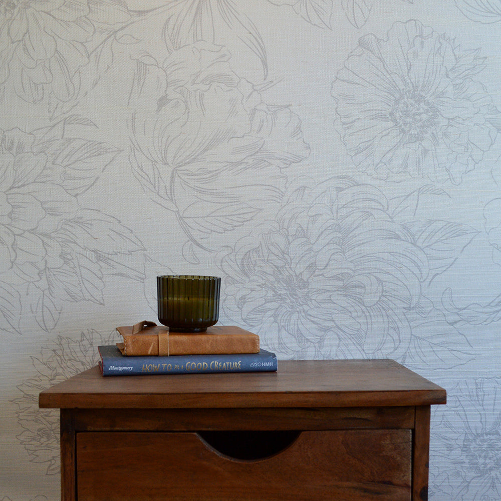 Blooms Grasscloth Peel and Stick Wallpaper