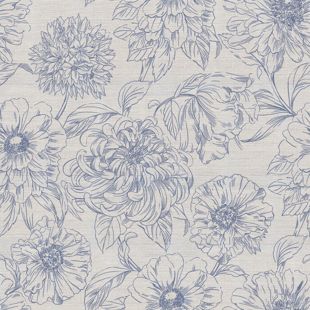 Blooms Grasscloth Peel and Stick Wallpaper