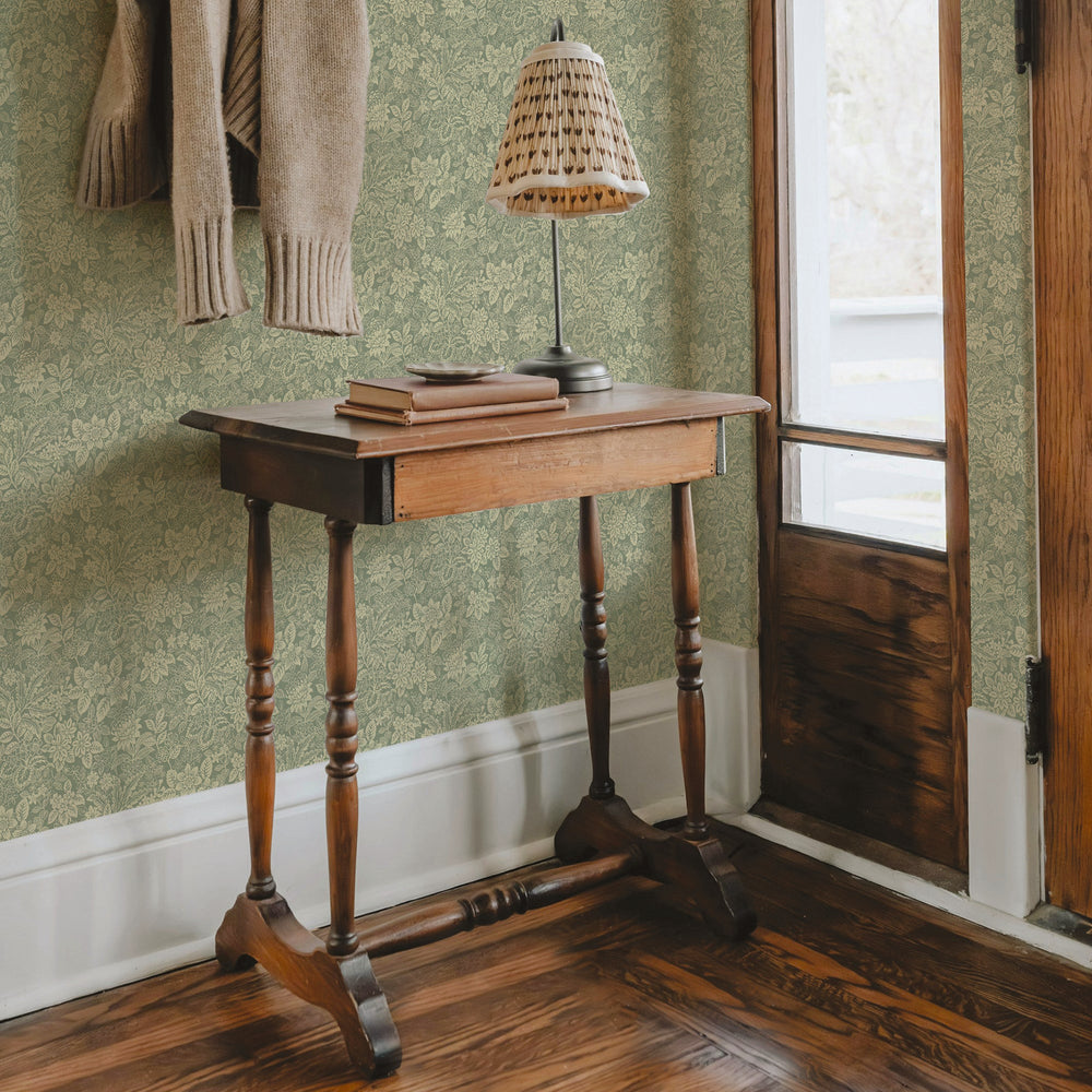 Botanical Grove Grasscloth Peel and Stick Wallpaper