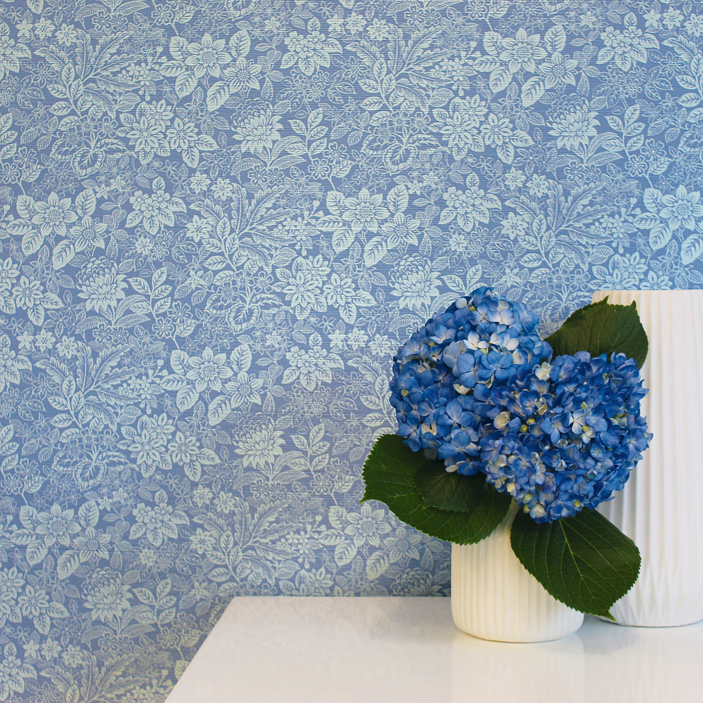 Botanical Grove Grasscloth Peel and Stick Wallpaper