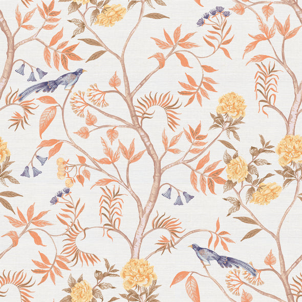 111 Mercer Chinoiserie Grasscloth Peel and Stick Wallpaper Sample ...