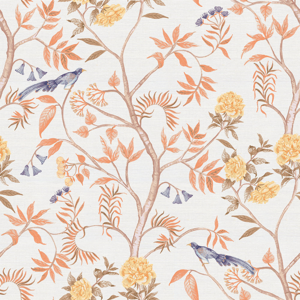 Chinoiserie Grasscloth Peel and Stick Wallpaper